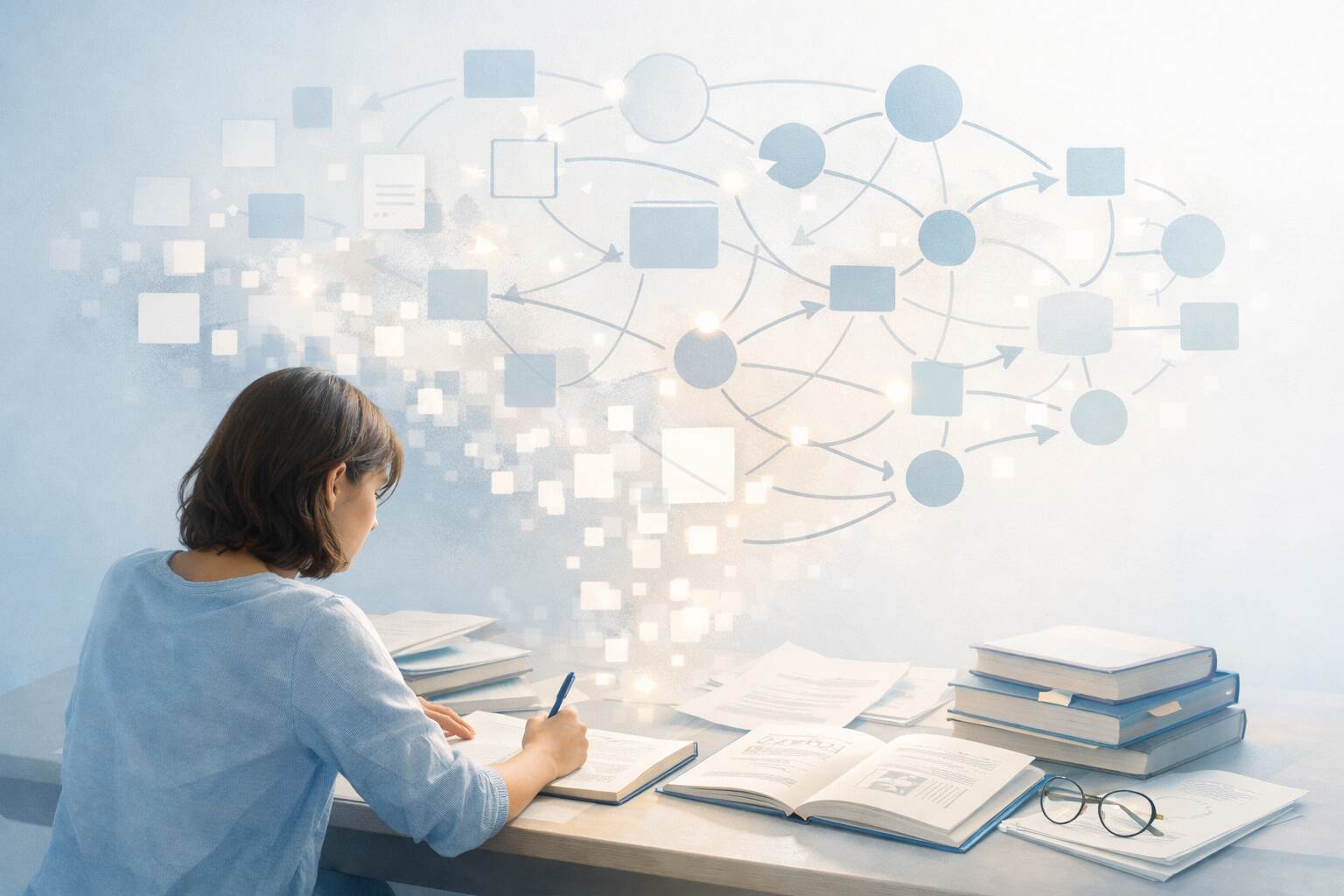 Abstract image of learning, ordering, and making connections