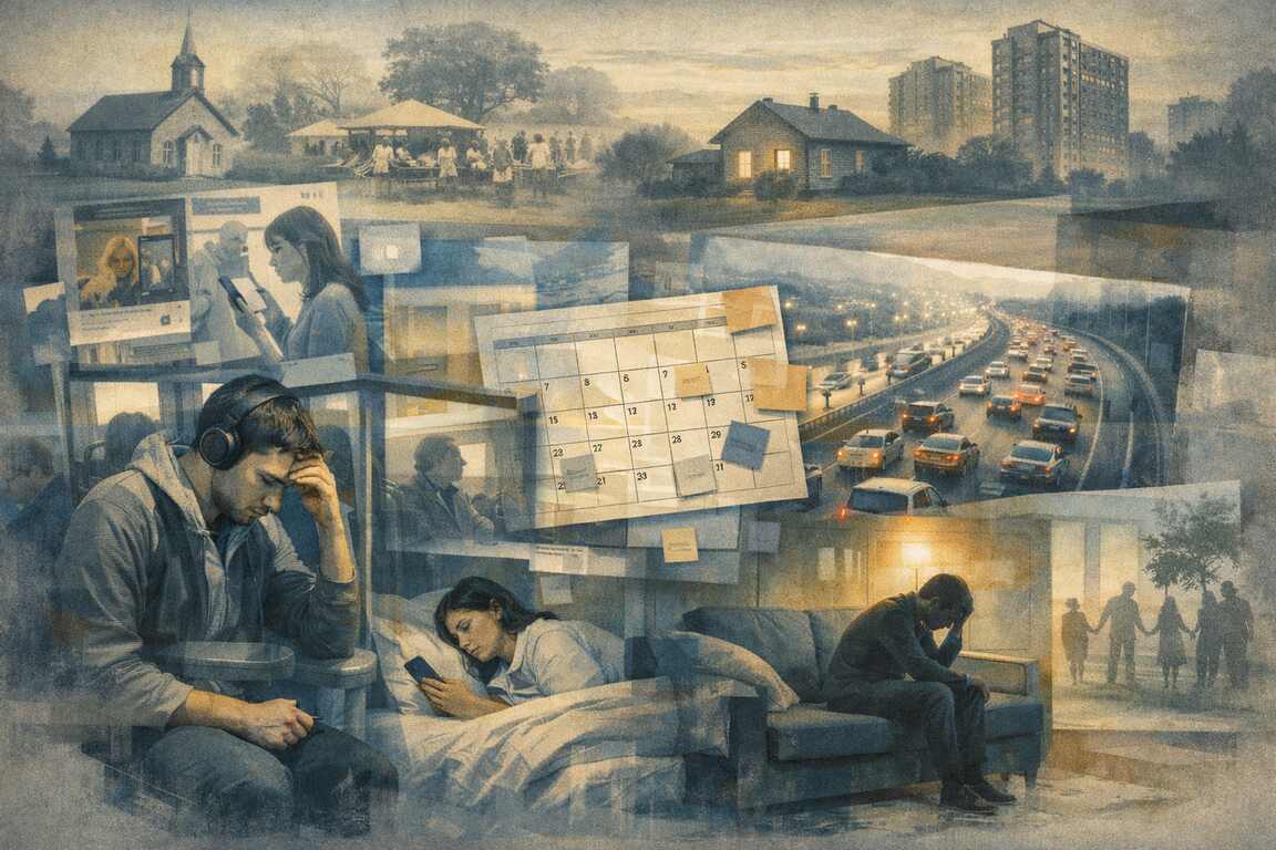 Fragmented society with pressure, information, and less support